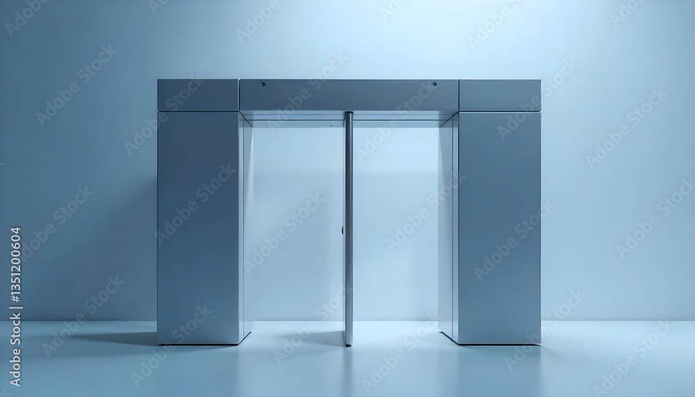 Sleek Modern Border Security Checkpoint Featuring Advanced Scanning Technology Sleek Modern Border Security Checkpoint Featuring Advanced Scanning Technology