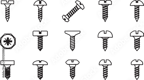 screw icon or logo isolated sign symbol vector illustration - Collection of high quality black style vector icons
