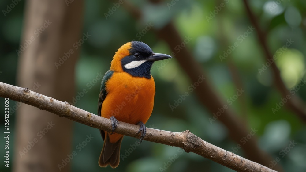 Colorful bird perched on branch (6) Colorful bird perched on branch (6)