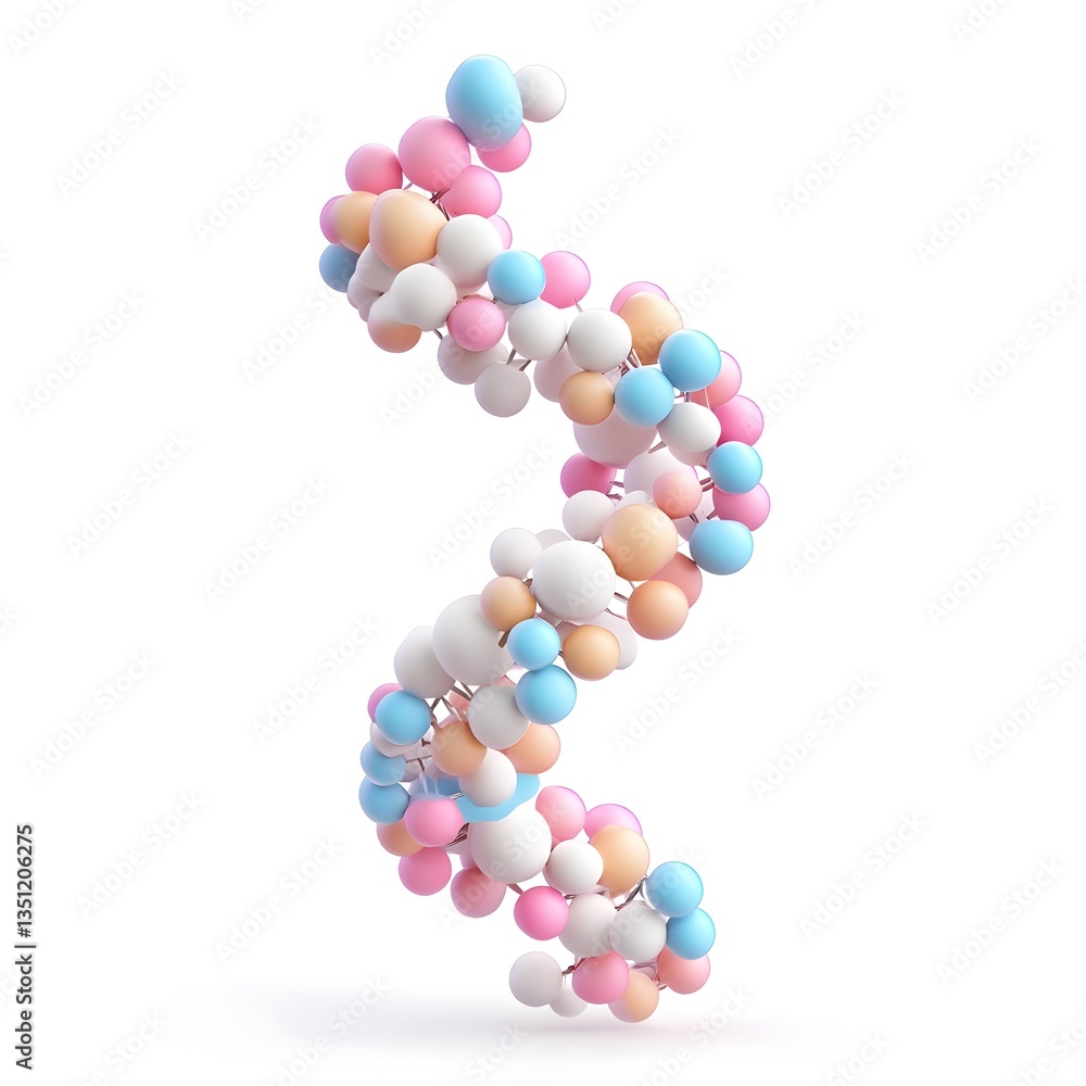 Colorful molecular structure on white background Colorful molecular structure on white background