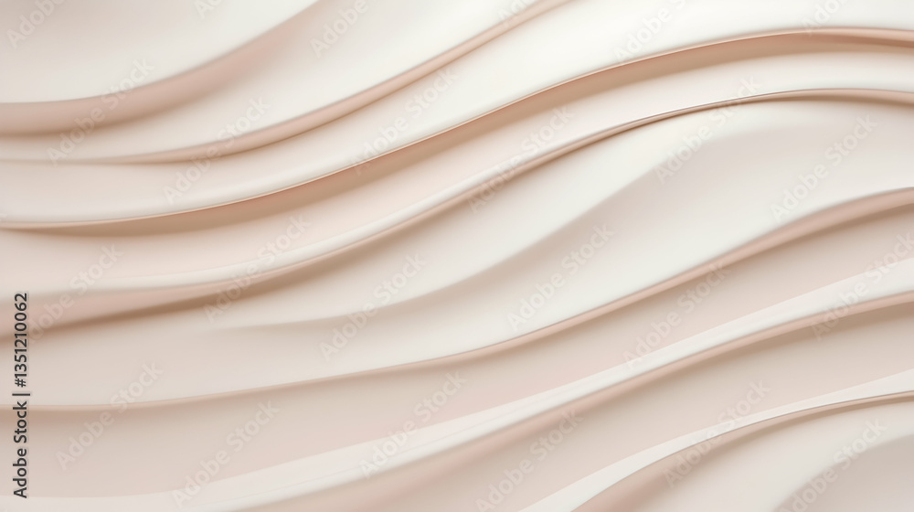 Abstract beige wave pattern, smooth texture background, soft light, elegant design, ideal for cosmetic product packaging Abstract beige wave pattern, smooth texture background, soft light, elegant design, ideal for cosmetic product packaging