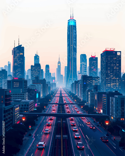 a view of a city from the top of a building in shanghai, china