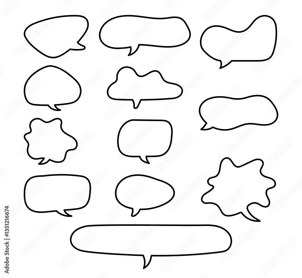 Speech Bubble Line, Speech balloon outline icon, Chat Clouds Dialog, Balloon Chat Hand drawn, Talk Phrases frame cute, Speech Bubble for Comment Speech Bubble Line, Speech balloon outline icon, Chat Clouds Dialog, Balloon Chat Hand drawn, Talk Phrases frame cute, Speech Bubble for Comment