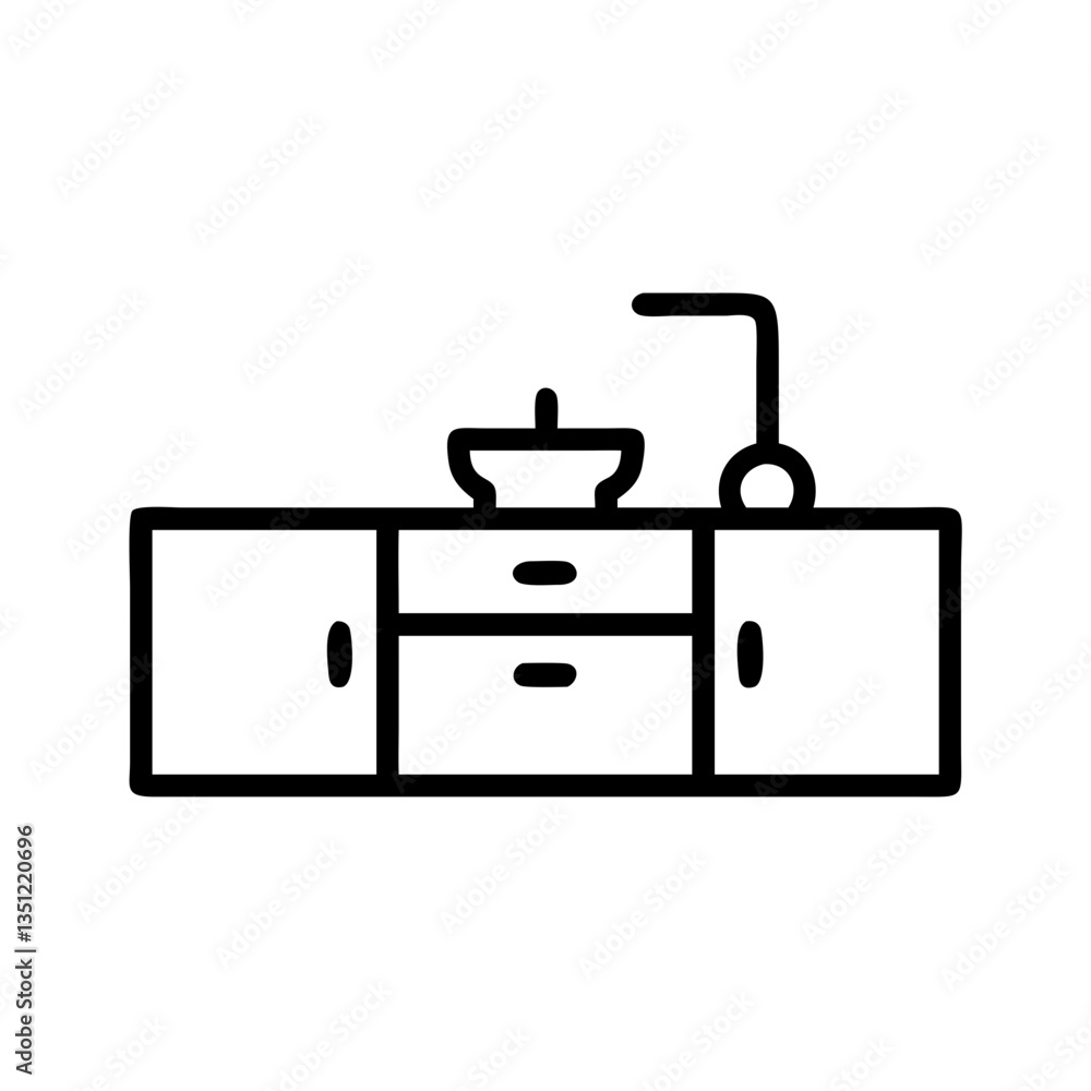 Kitchen icon on transparent background, real estate purchase concept Kitchen icon on transparent background, real estate purchase concept
