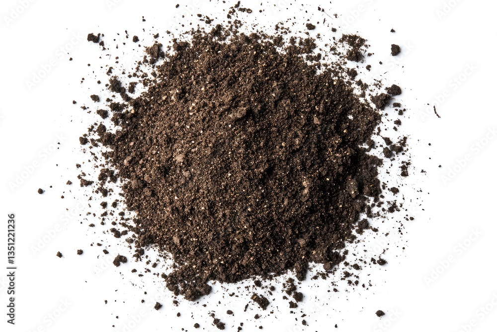Pile of soil isolated on white background Pile of soil isolated on white background