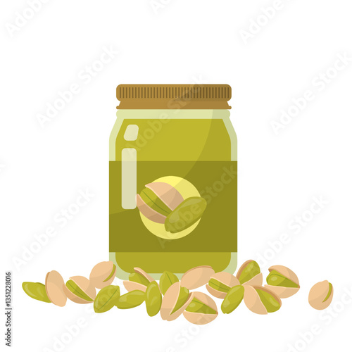 pistachio butter in jar