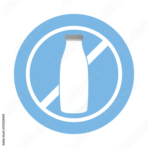 Dairy free sign or Dairy free symbol vector isolated in flat style. Best Dairy free sign vector for product packaging design element. Dairy free symbol for packaging design element.
