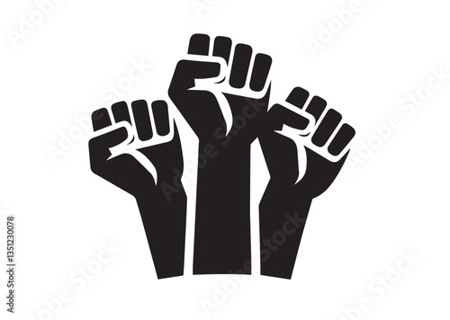 Fist hand Silhouette vector