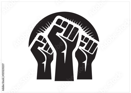 Fist hand Silhouette vector