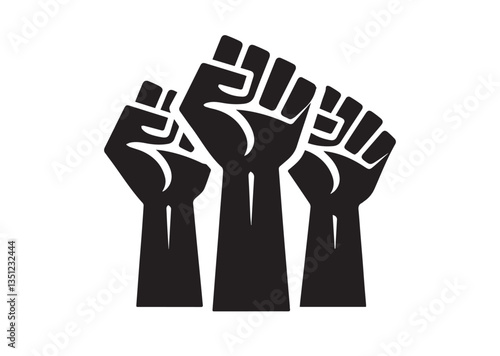 Fist hand Silhouette vector
