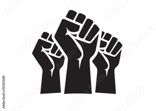 Fist hand Silhouette vector