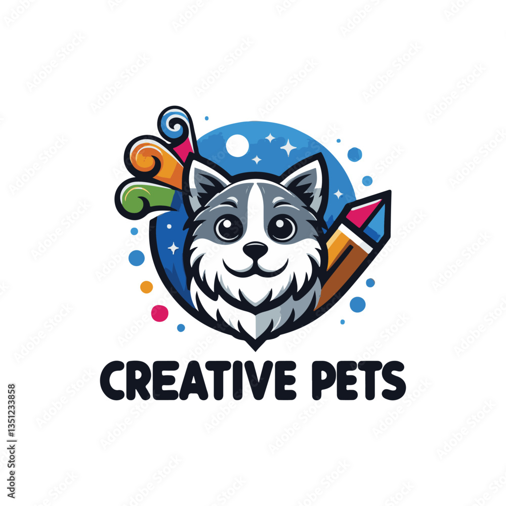 Vector Pet Shop Logo Design Template. artistic creative Pet company logo. Dog and cat animal pet logo design inspiration Vector Pet Shop Logo Design Template. artistic creative Pet company logo. Dog and cat animal pet logo design inspiration