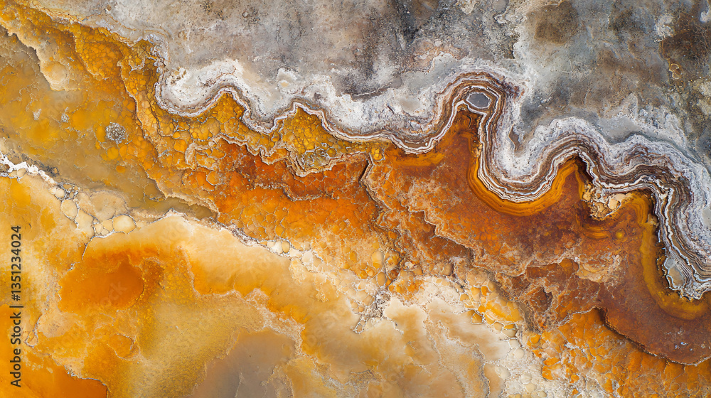 Fototapeta premium Glistening gradient design with orange and grey ripples across water creating a stunning visual experience of serenity and calmness.