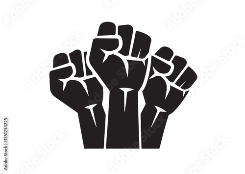 Fist hand Silhouette vector