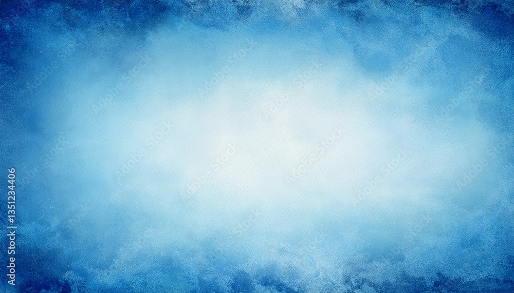 Obraz premium blue background texture vintage paper with soft old marbled grunge border illustration with cloudy white center