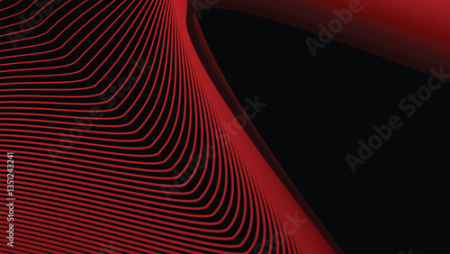 Dark red stripes wavy line abstract background for backdrop