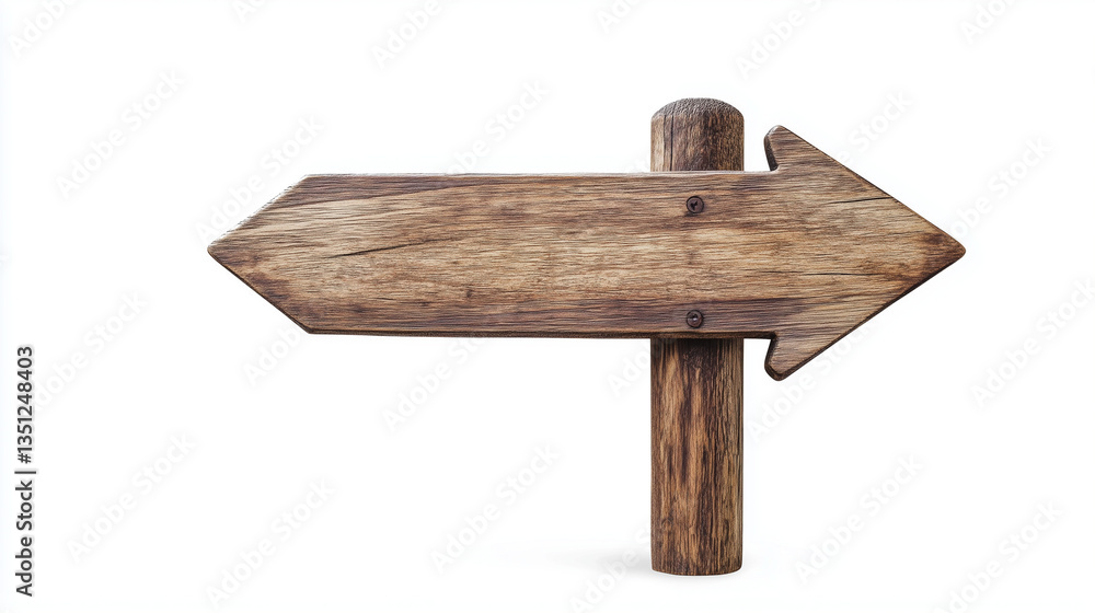 Naklejka premium Wooden Arrow Signpost Pointing Directions, Symbolizing Choices and Pathways in Life
