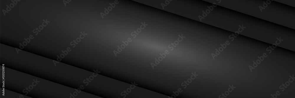 Abstract black banner design background with diagonal geometric overlay layers. Modern square shape graphic element. Suitable for covers, headers, banners, brochures, websites. Vector Abstract black banner design background with diagonal geometric overlay layers. Modern square shape graphic element. Suitable for covers, headers, banners, brochures, websites. Vector