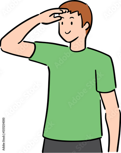 Illustration of man looking