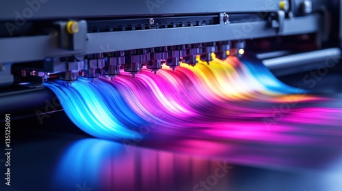 Colorful Ink Printing Machine, Factory, Production