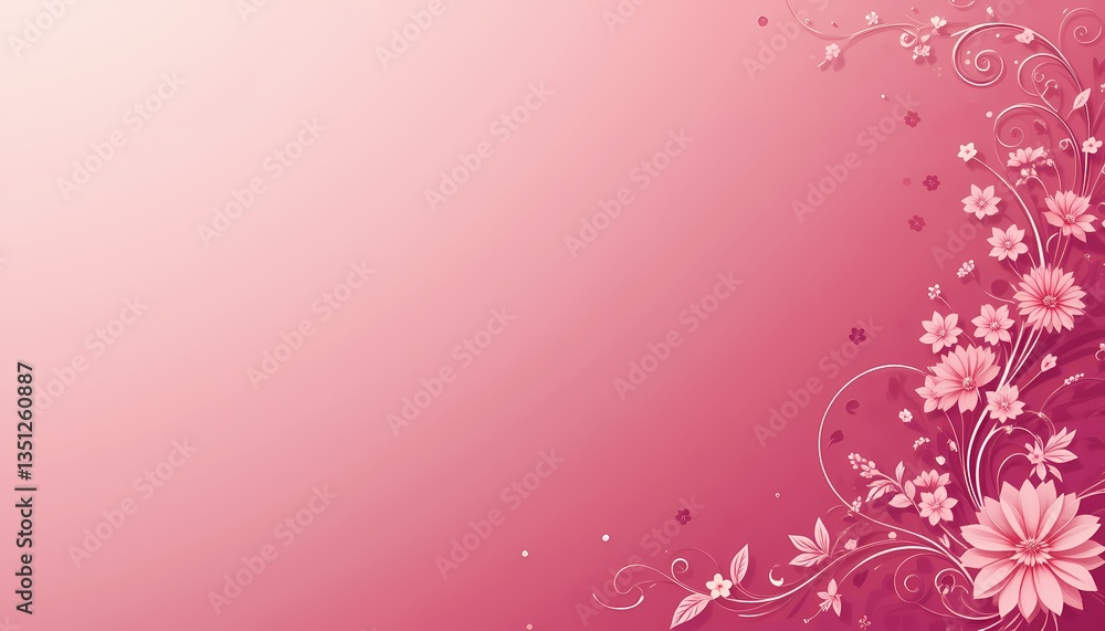 Pink Floral Background, Elegant pink floral design, perfect for invitations or websites. Pink Floral Background, Elegant pink floral design, perfect for invitations or websites.