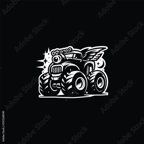 car wings vector illustration