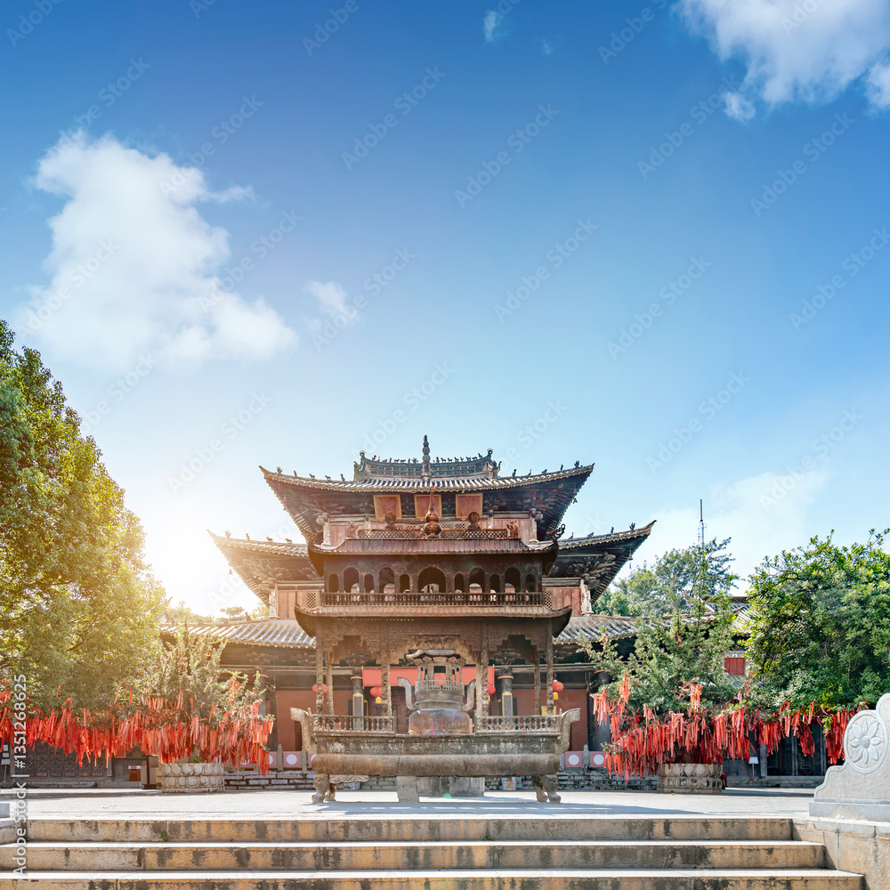 Traditional Chinese ancient buildings, Mengzi, Yunnan, China.