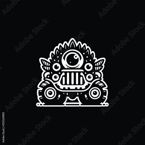 car abstract vector illustration