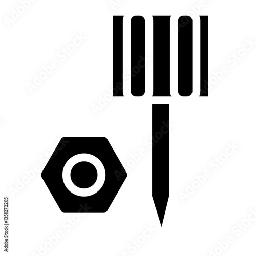 Bolt Lug Nut Glyph Icon