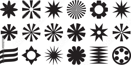 some silhouette Abstract brutal shapes geometric.