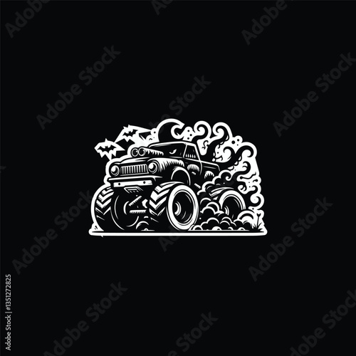 car vector with fire