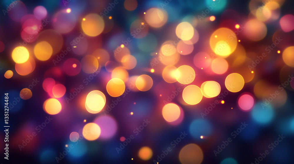 Vibrant Colorful Bokeh Lights Background Festive Sparkling Glitter Abstract Blurred Circles Vibrant Colorful Bokeh Lights Background Festive Sparkling Glitter Abstract Blurred Circles