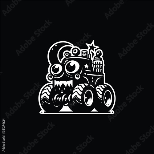 car monster vector illustration