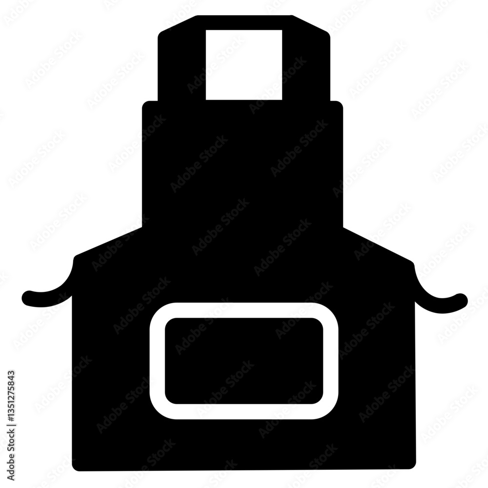 Apron Clothes Tailor Glyph Icon Apron Clothes Tailor Glyph Icon
