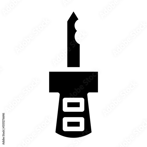 Car Key Lock Glyph Icon