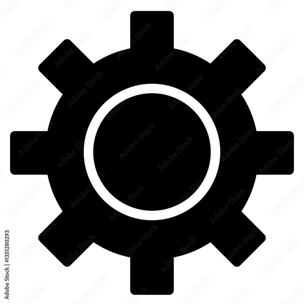 Obraz premium Gear Workshop Setting Glyph Icon