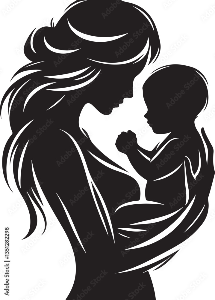 Mother and Son Silhouette Vector Bundle
Mother and Son Silhouette Vector Bundle