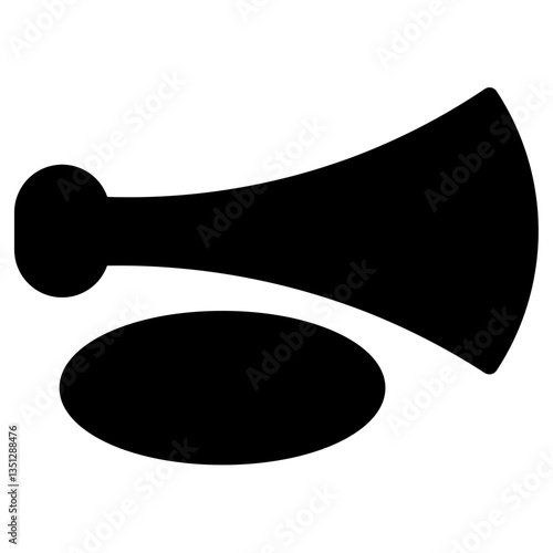 Trumpet Horn Blow Glyph Icon