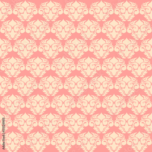 Luxury Damask Pattern – Elegant Ornate Design for High-End Interiors and Fashion Indulge in timeless sophistication with this exquisite damask pattern, meticulously crafted