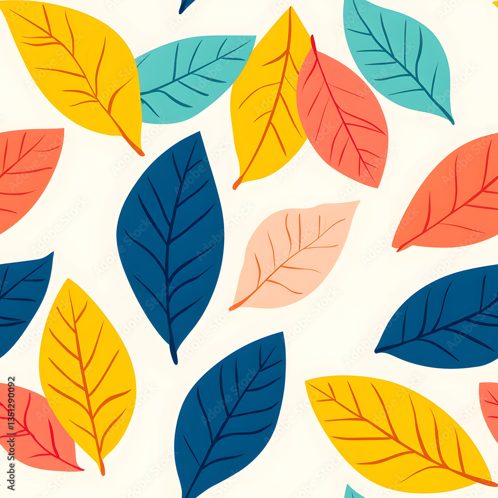 Obraz premium Colorful line flowers repeat seamless pattern textile decorative background