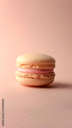 Obraz na płótnie French Macaron on Clean Background. Copyspace, Bakery Concept, Sweet Delicacy, Luxury Treat. w salonie