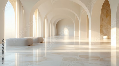 Modern minimalist archway interior