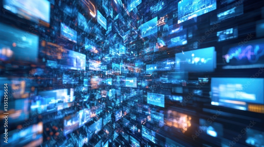 Abstract Digital Data Stream: A Futuristic Visualization of Information Flow Abstract Digital Data Stream: A Futuristic Visualization of Information Flow