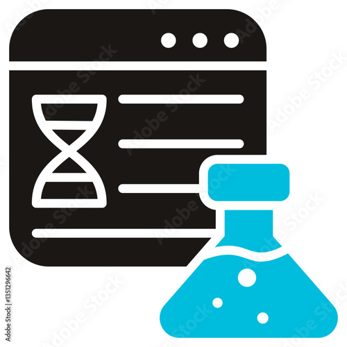 Biotechnology Glyph Blue Grey Icon