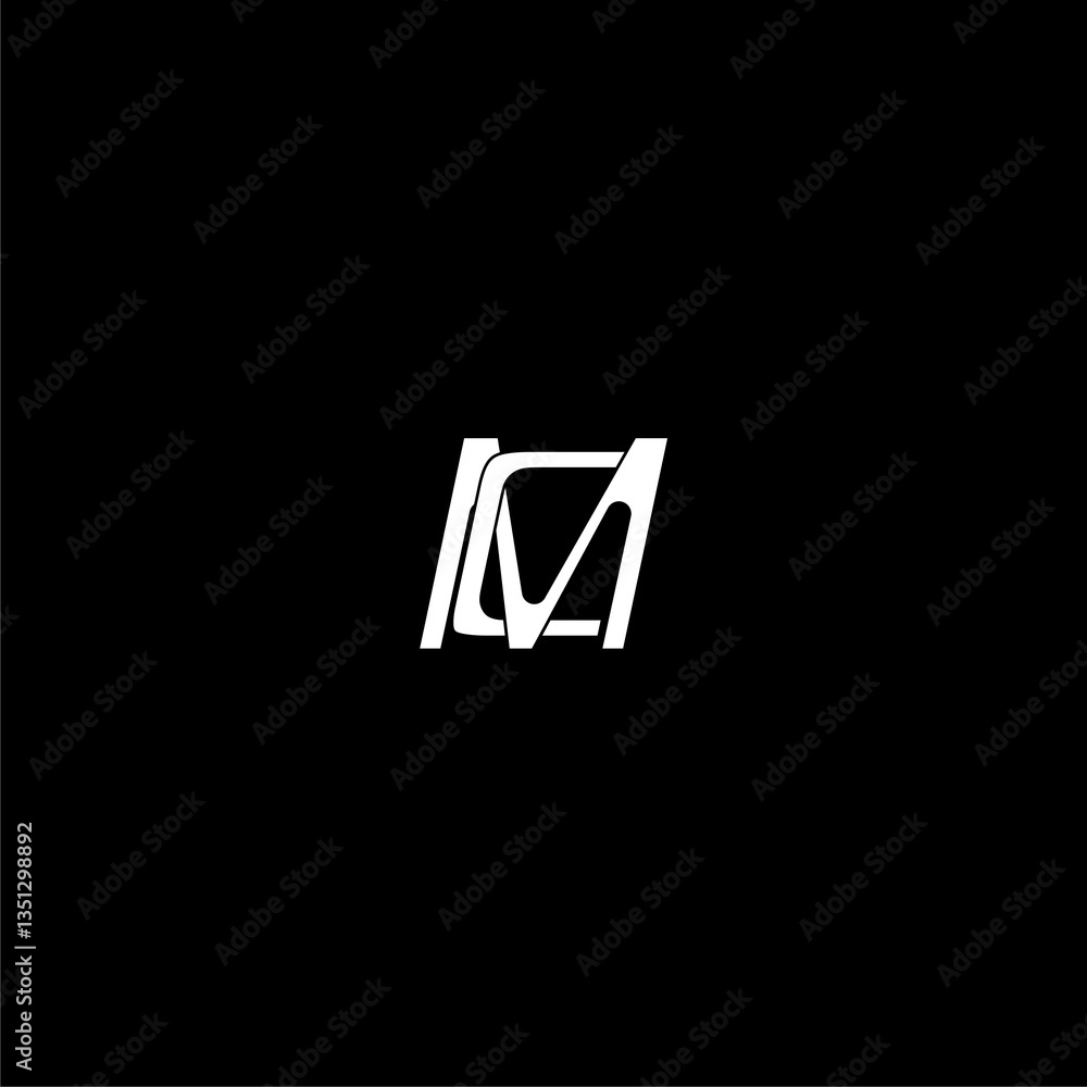 Obraz premium Letter MC, MC letter logo icon isolated on dark background
