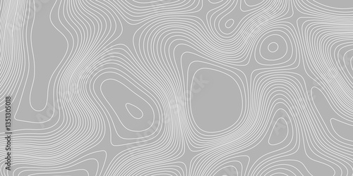 Wallpaper Mural white and grey topographical map with wavy curve lines and geographic mountain relief map with seamless topographic contour lines, stylized height of the topographic modern design with grey map. Torontodigital.ca