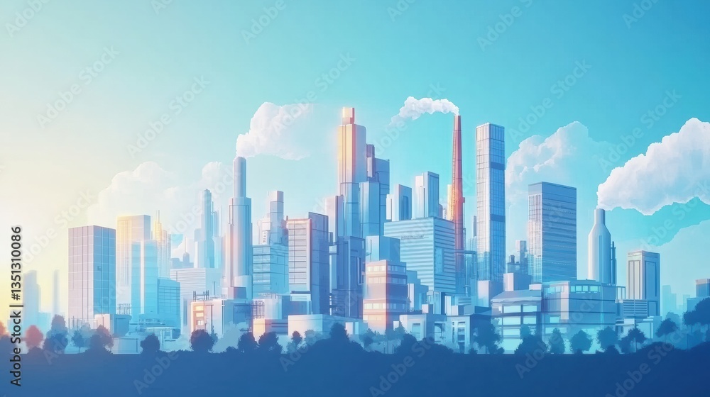 Obraz premium Smart Factory Engineer from Asia with Oil and Gas Plant Background, Sustainable Energy Tech, Raw Style, Selective Focus