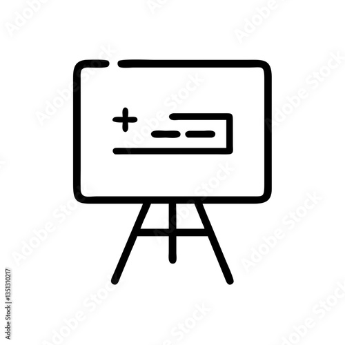 Minimalist Blackboard with Mathematical Symbols – Education and Learning Concept