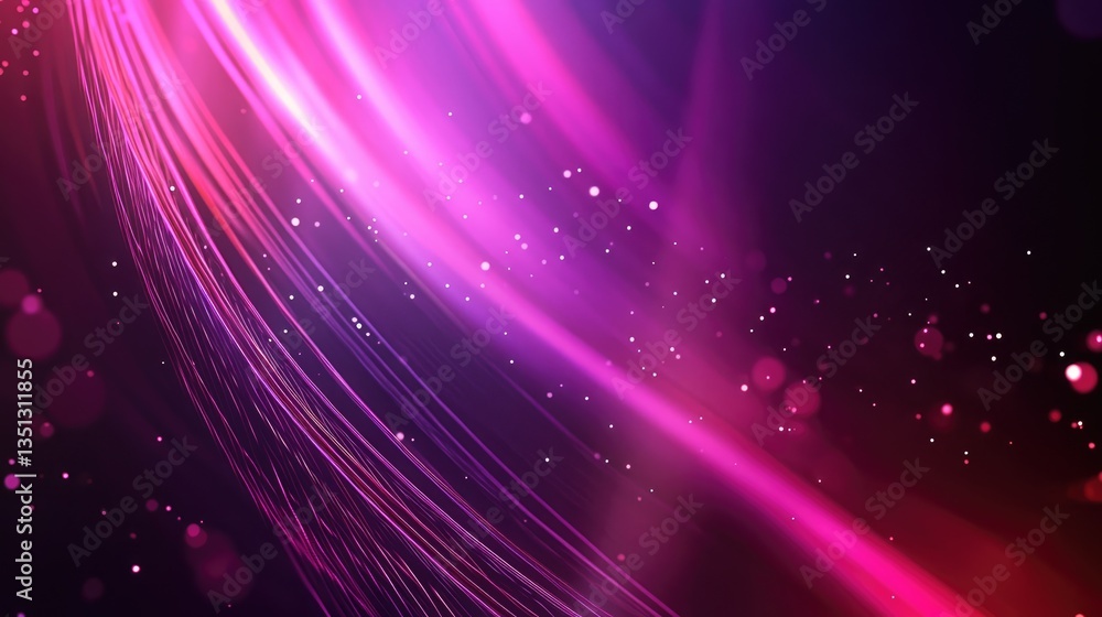 Fototapeta premium Vibrant abstract background with flowing pink and purple light trails, creating a dynamic and energetic atmosphere