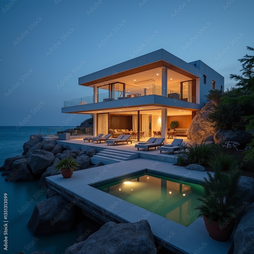 Obraz premium luxury hotel swimming pool